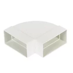 Manrose Rectangular 90° Horizontal Bend White 100mm