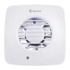 Xpelair DX100TS 100mm Axial Bathroom Extractor Fan with Timer White 220-240V