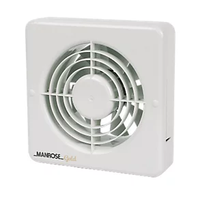 Manrose MG150BS 150mm Axial Kitchen Extractor Fan White 220-240V