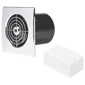 Manrose LP100SLVC 100mm Axial Bathroom Extractor Fan with Timer Chrome 240V