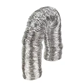 Manrose Aluminium Laminated Flexible Ducting Hose Silver 10m x 100mm