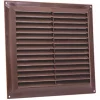 Map Vent Fixed Louvre Vent with Flyscreen Brown 229 x 229mm