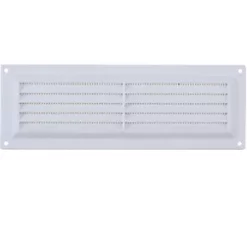 Map Vent Fixed Louvre Vent with Flyscreen White 229 x 76mm
