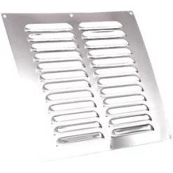 Map Vent Fixed Louvre Vent Chrome Stainless Steel 229 x 229mm
