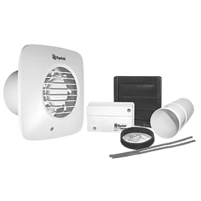 Xpelair LV100TS 100mm Axial Bathroom Extractor Fan with Timer White 220-240V - Image 2