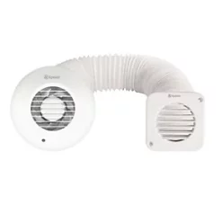 Xpelair SSSFC100 Simply Silent 100mm Axial Bathroom Shower Extractor Fan Kit with Timer White 220-240V