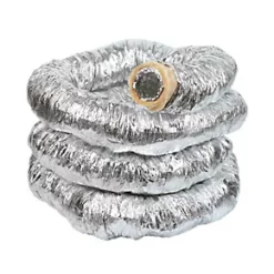 Manrose Aluminium Insulated Flexible Ducting Hose Silver 10m x 102mm